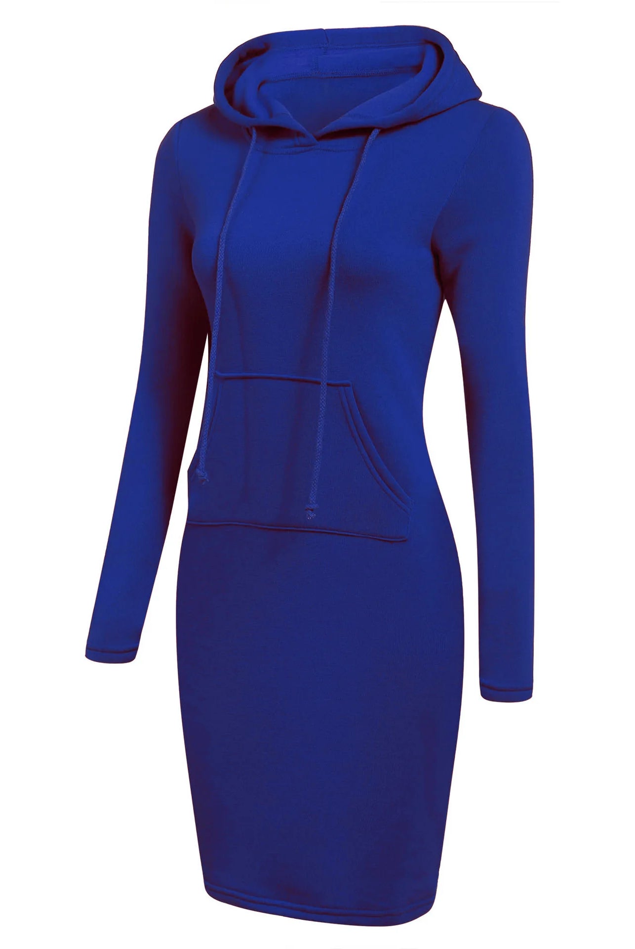 Ladies Dress Autumn Women Hooded Dresses Hoodies Women Sweatshirts Women Hoodies Dress Tops Ladies Clothing in vibrant blue