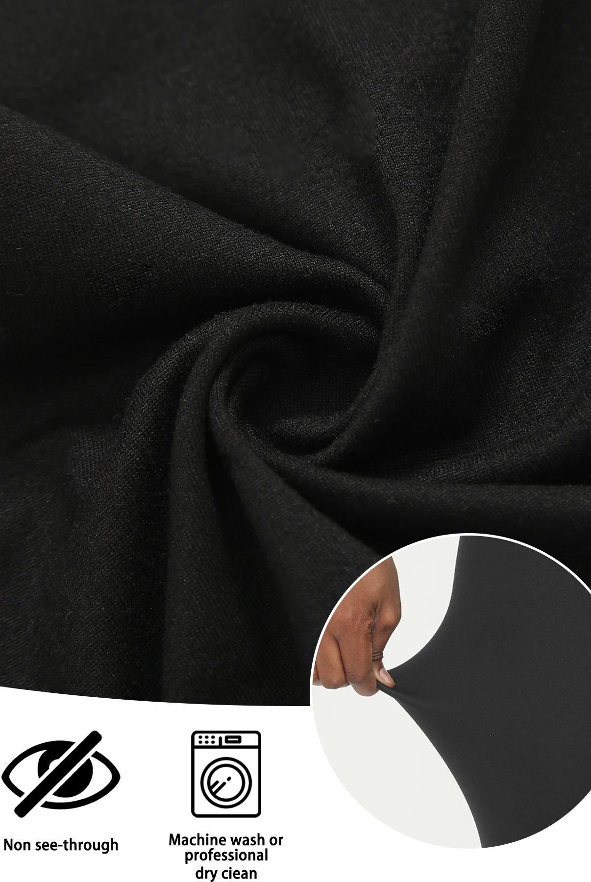 Plus Size Super Soft Capri Pants for Women in black, no see-through, made of stretchy fabric, suitable for workout, running, yoga, and athletic activities.