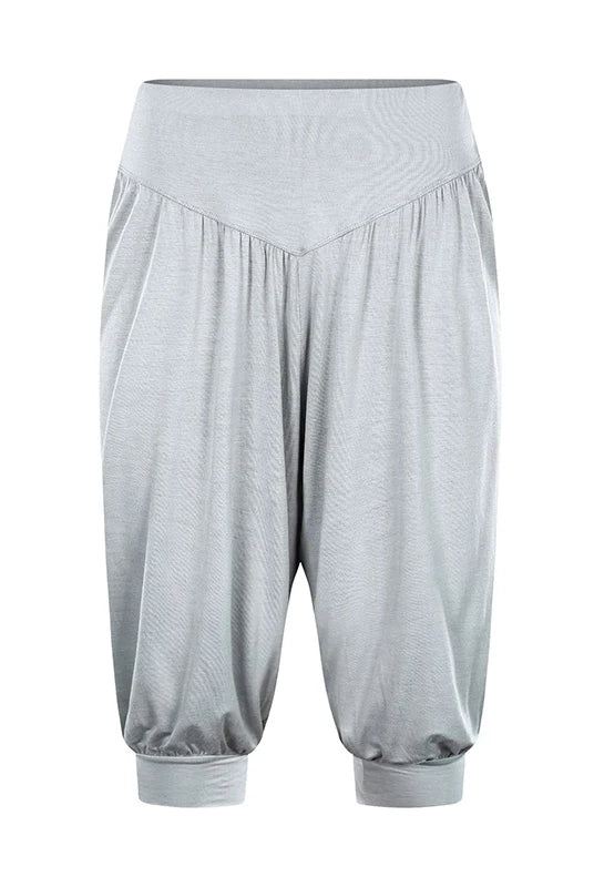 Summer Women Capri Pants Elastic Casual Loose High Waist Bloomers Joggers for Sports Fitness Yoga Sweatpants Trousers in