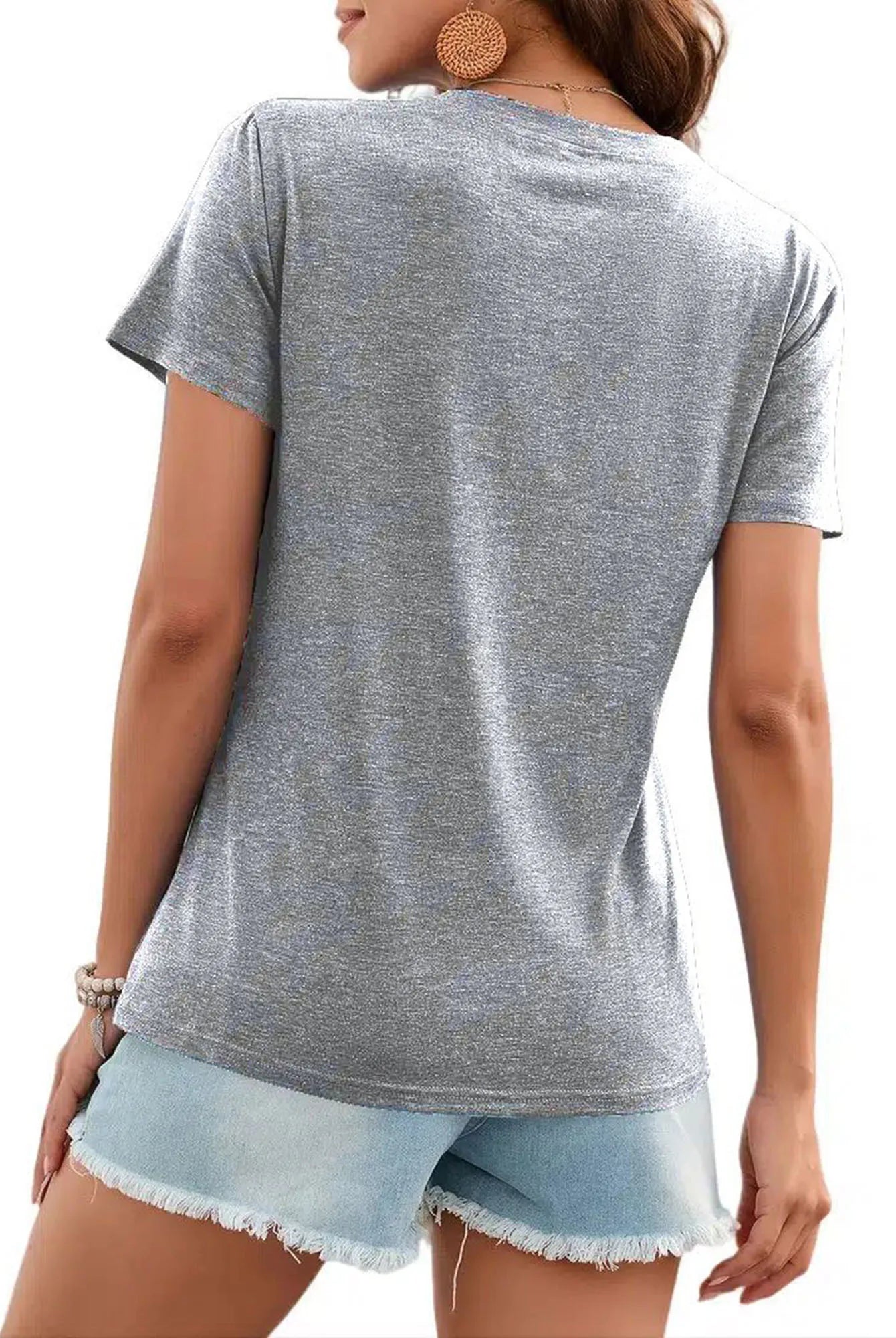 I Tried To Be Normal Once Women's Tee in heather gray with a V-neck, casual fit, featuring a humorous graphic and short