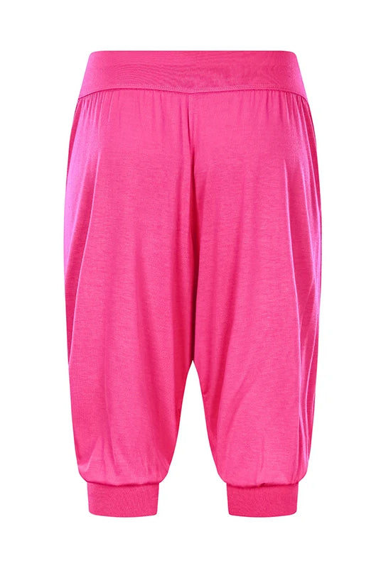 Summer women Capri pants elastic casual loose high waist bloomers joggers sports fitness yoga sweatpants trousers in bright