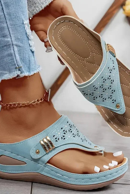 Summer Women Wedge Sandals Open Toe Outdoor New Flip Flops Fashion Casual Designer Shoes Slip on Platform Sandals Slides