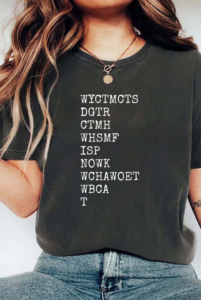 Will You Come To My Cottage This Summer Quote T-Shirt with white text on a black vintage unisex short sleeve casual top.