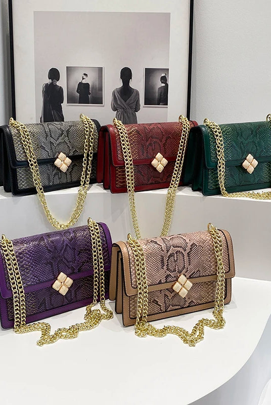 Luxury Purple Women's Single Shoulder Bag Pu Leather Ladies Bag Femme Designer Handbag Purse Flap Messenger Bag Brand Sac A Main