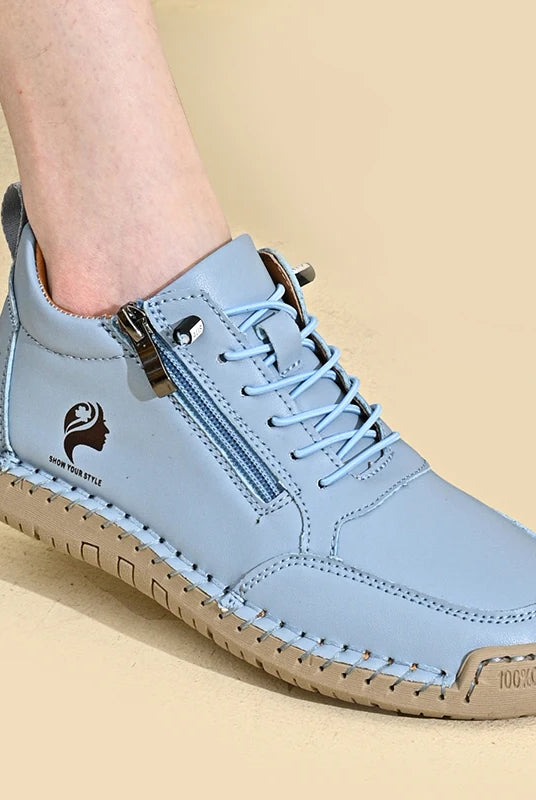 Women casual shoes non-slip wear-resistant outdoor Tenis WOMen hiking shoes leather breathable lightweight sneakers in light