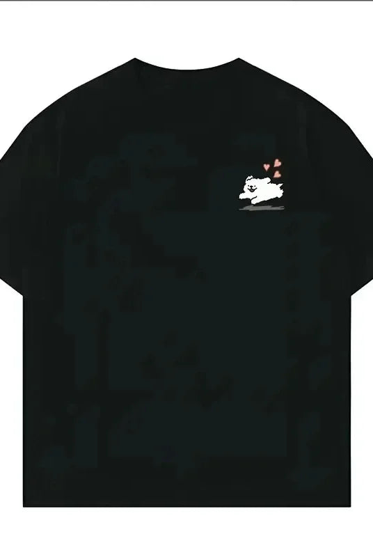 2025 Vintage Funny Ibuprofen Cat Meme Graphic T Shirt for men and women, black oversized casual streetwear with white