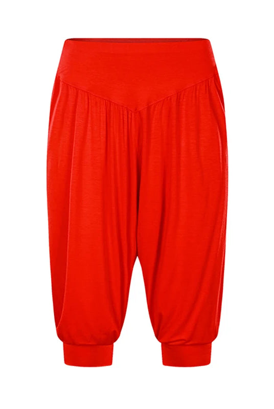 Summer Women Capri Pants Elastic Casual Loose High Waist Bloomers Joggers Sports Fitness Yoga Sweatpants Trousers in bright