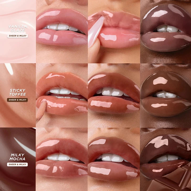 Gisou Moisturizing Watermelon Lip Balm Lip Oil Gloss with glossy, plumping, exfoliating, and moisturizing effects in pink