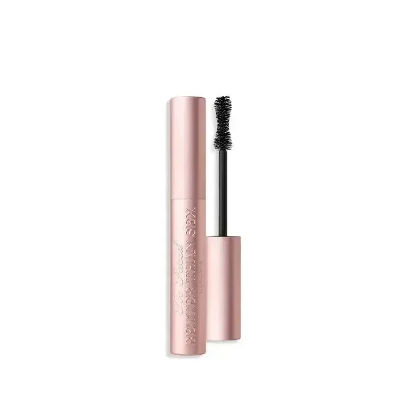 Better Than Sex Mascara in pink aluminum tube with black brush, designed for big, bushy, long volumizing lashes, waterproof